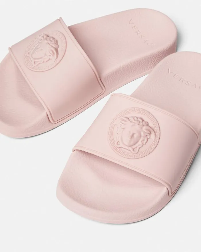 Medusa Kids Sliders Light Pink Children Versace Shoes