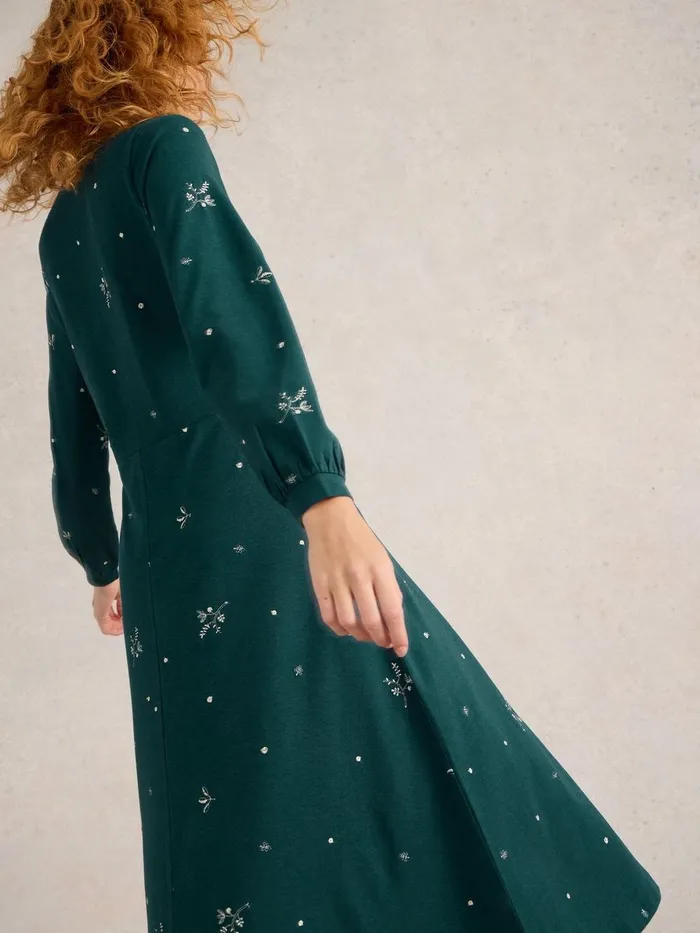 Megan Embroidered Midi Jersey Dress Teal Multi Women White Stuff Dresses Megan Embroidered Midi Jersey Dress Teal Multi Women White Stuff Dresses