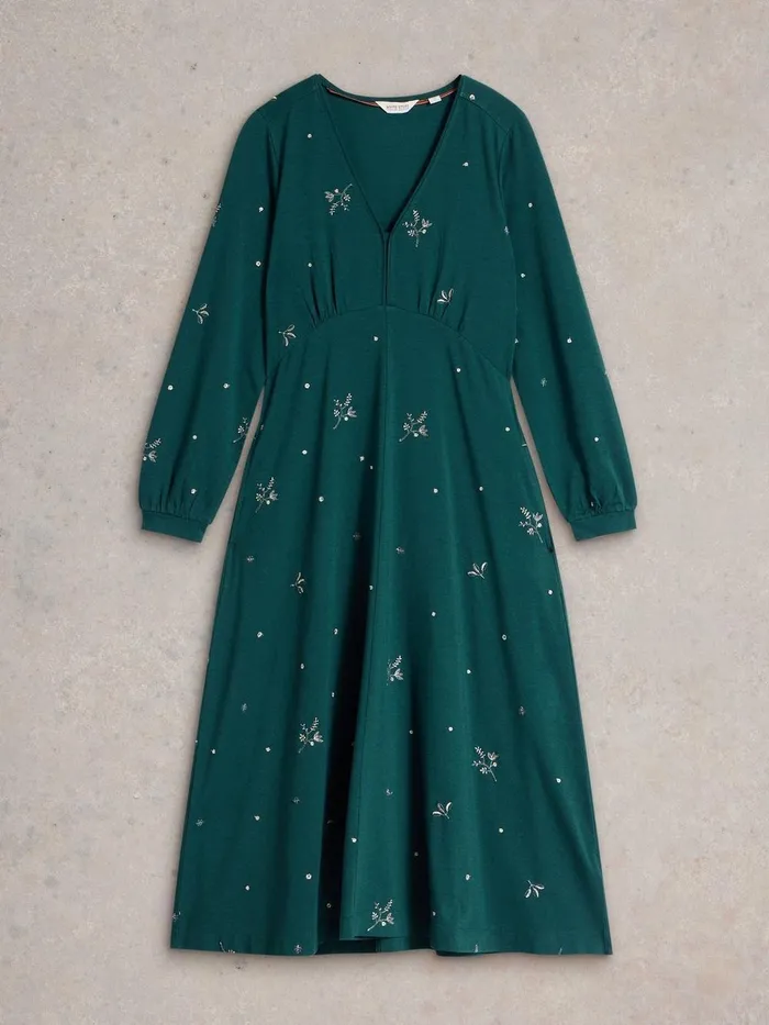 Megan Embroidered Midi Jersey Dress Teal Multi Women White Stuff Dresses Megan Embroidered Midi Jersey Dress Teal Multi Women White Stuff Dresses
