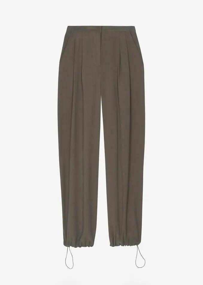 Meilen Pintuck Trousers 8211 Olive Women The Frankie Shop Clothing