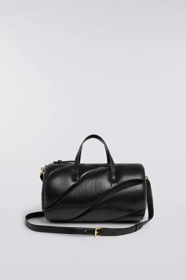 Mella Leather Duffle Bag Black Os Accessories Fiorucci