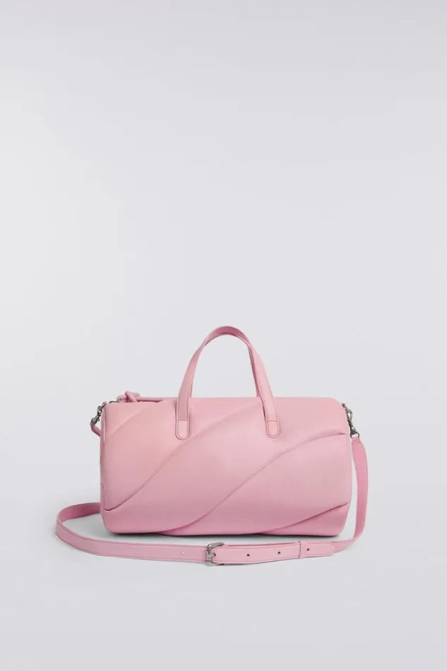 Mella Leather Duffle Bag Pink Os Accessories Fiorucci