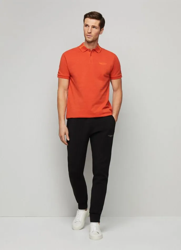 Men Aston Martin Classic Fit Polo Shirt Orange Hackett London Polo Shirts