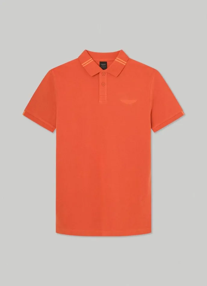 Men Aston Martin Classic Fit Polo Shirt Orange Hackett London Polo Shirts