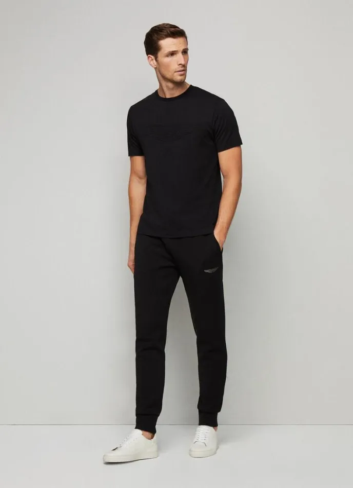Men Aston Martin Classic Fit TShirt Black Hackett London Tshirts