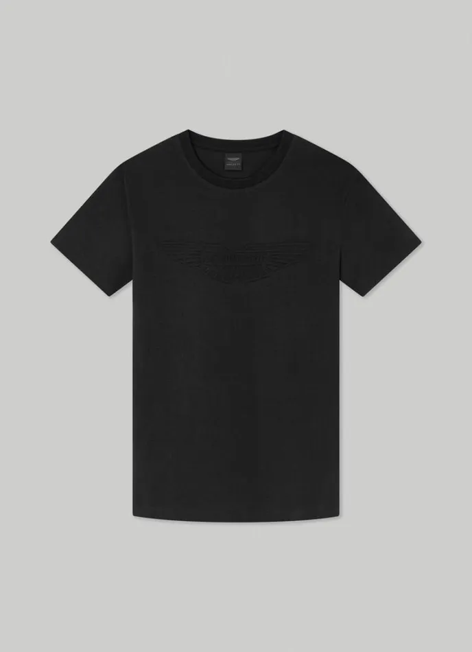 Men Aston Martin Classic Fit TShirt Black Hackett London Tshirts
