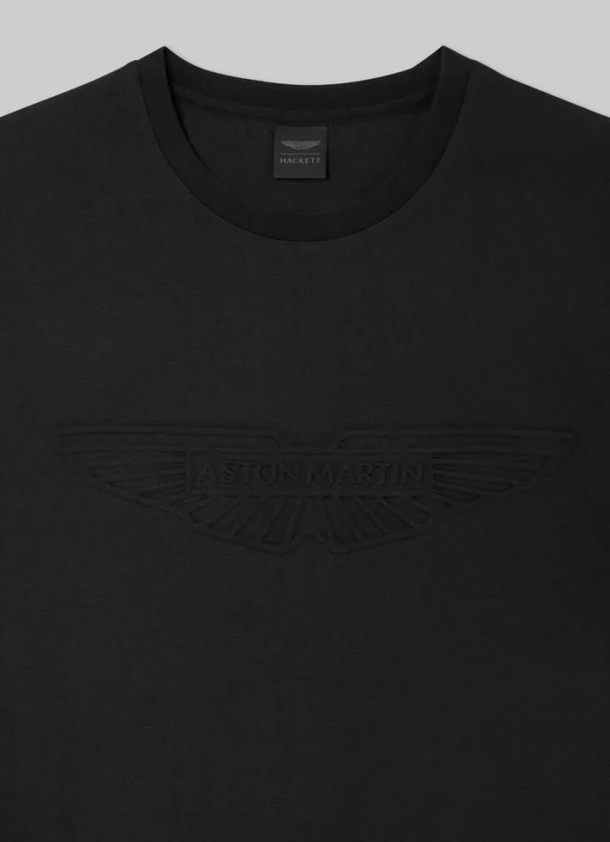 Men Aston Martin Classic Fit TShirt Black Hackett London Tshirts