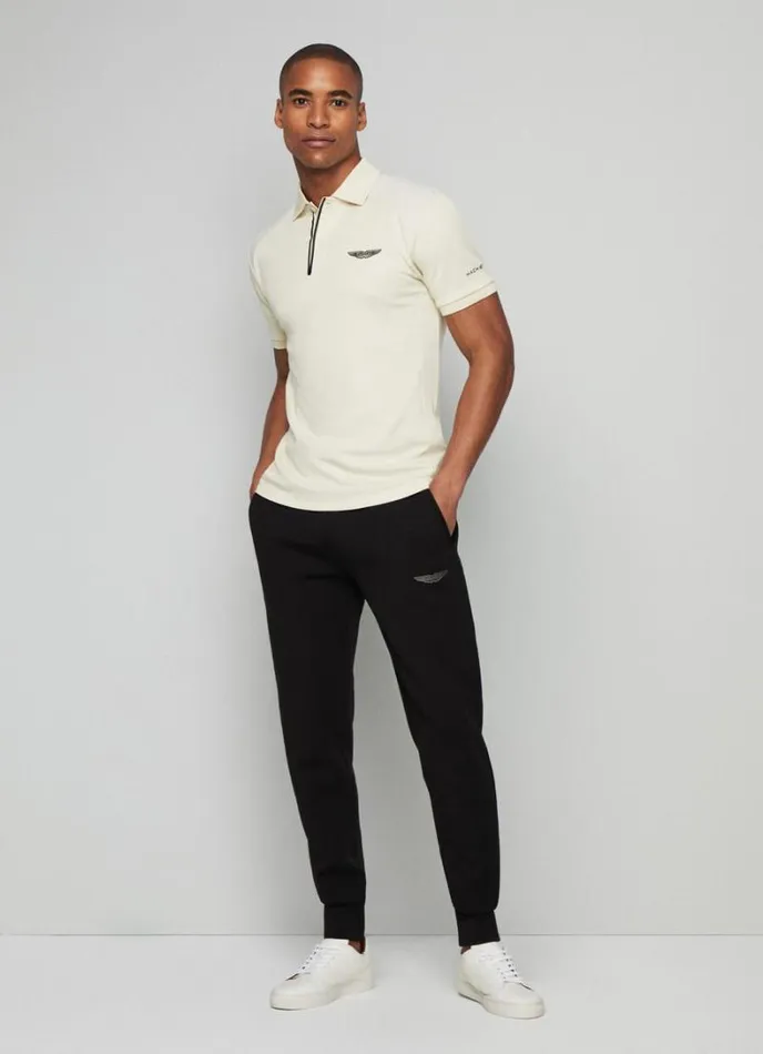 Men Aston Martin Slim Fit Polo Bone Hackett London Polo Shirts