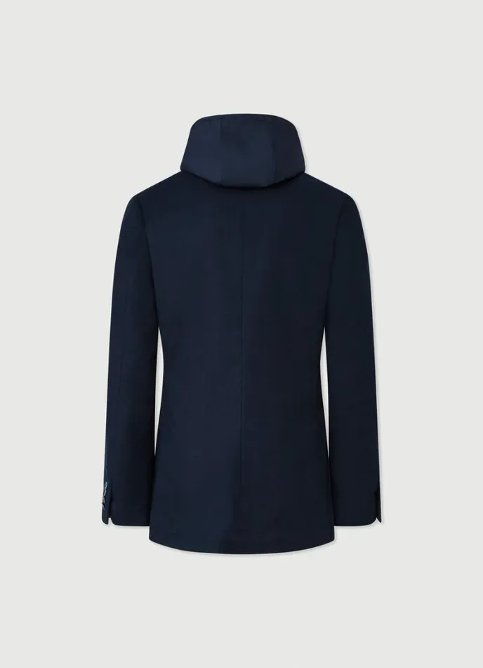 Men Blazer With Hood Navy Hackett London Blazers
