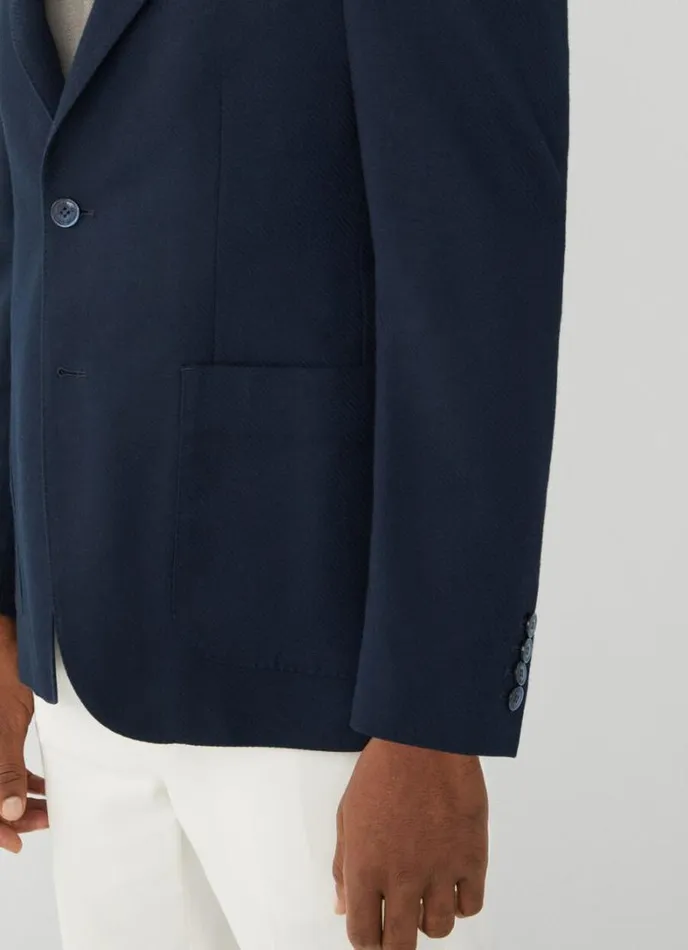 Men Blazer With Hood Navy Hackett London Blazers