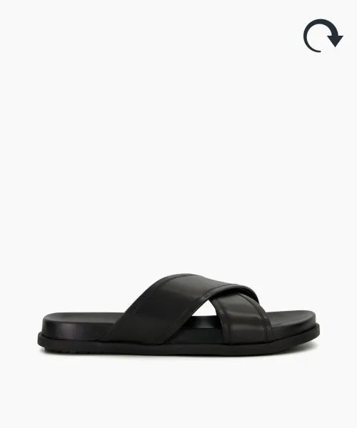 Men Casual Sandals Dune London Internal 8211 Black Black Men Casual Sandals Dune London Internal 8211 Black Black