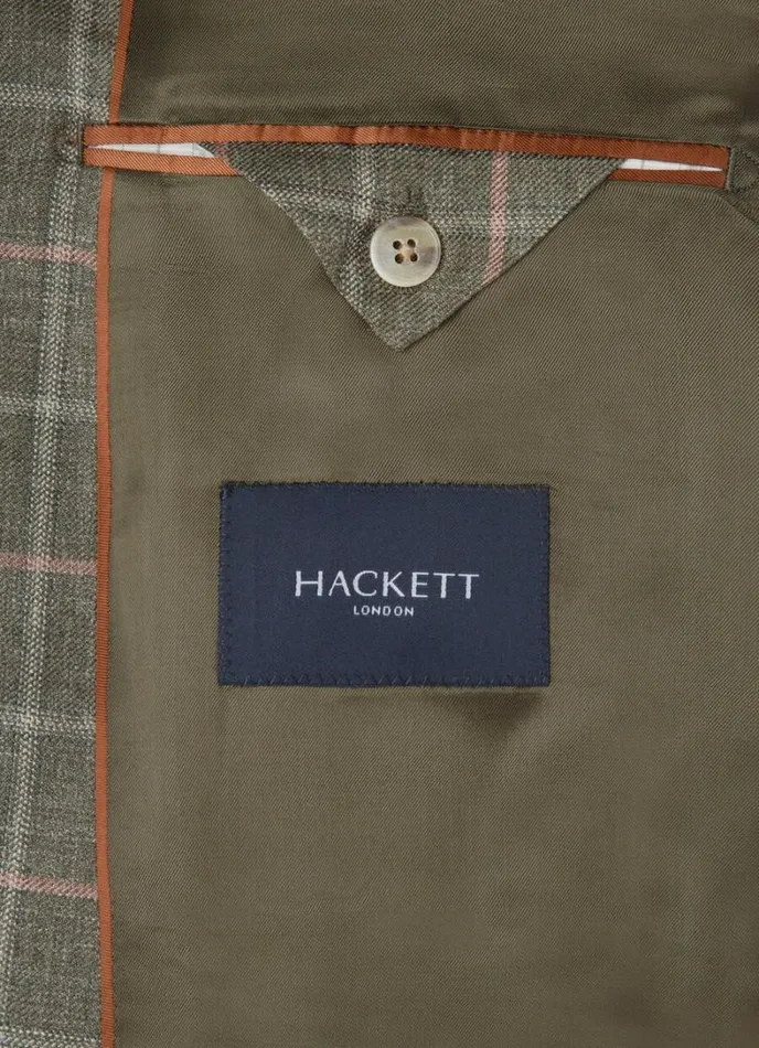 Men Check Blazer Khakipink Hackett London Blazers