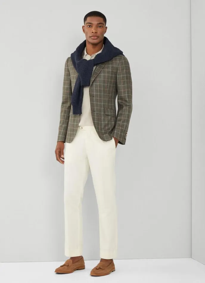 Men Check Blazer Khakipink Hackett London Blazers