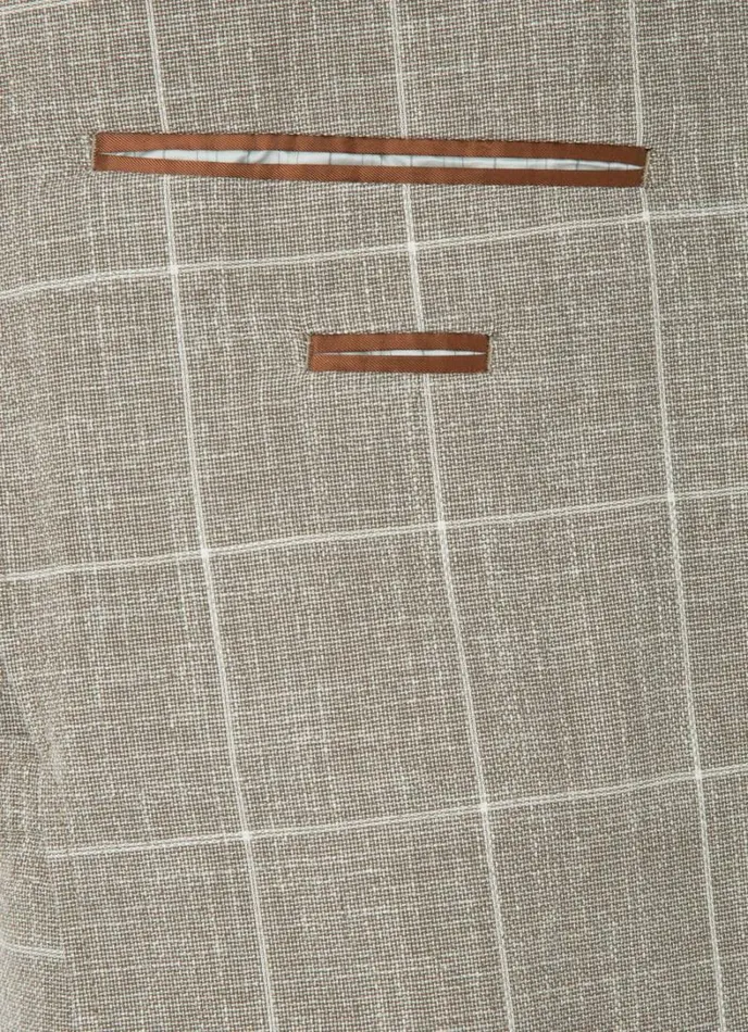 Men Check Blazer Taupe Beige Hackett London Blazers