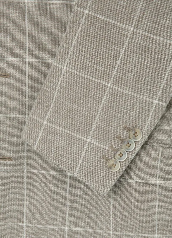 Men Check Blazer Taupe Beige Hackett London Blazers