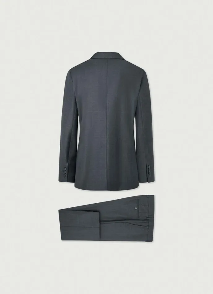 Men Checked Suit Grey Hackett London Suits