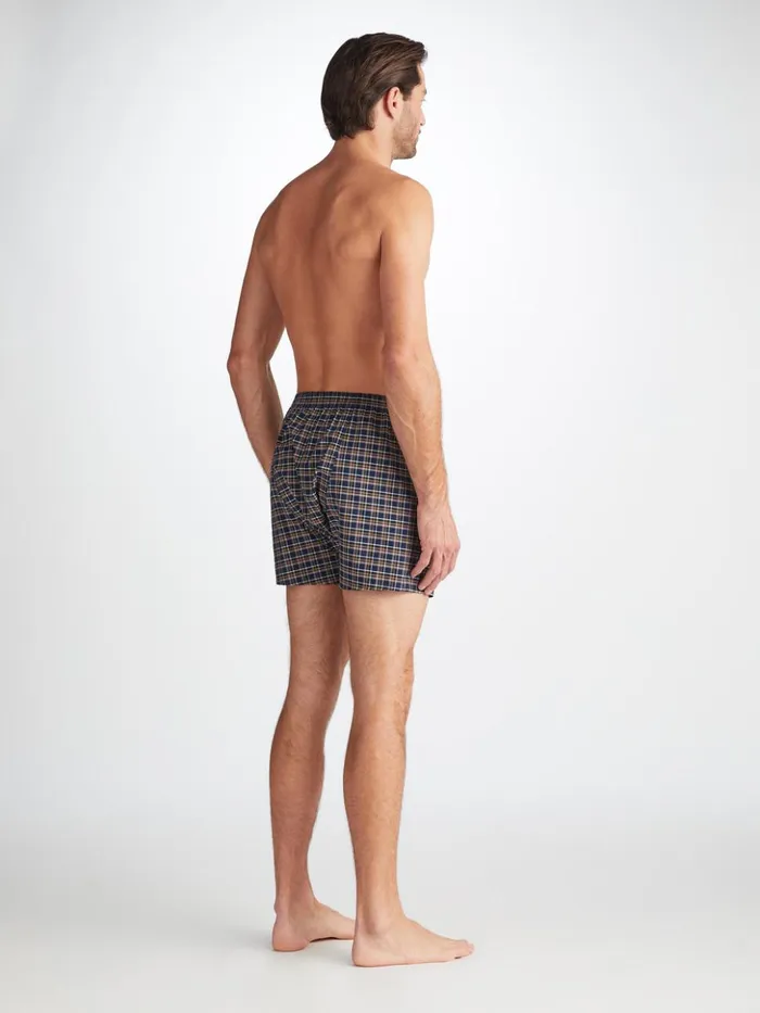 Men Classic Fit Boxers Barker 37 Cotton Navy Derek Rose Classic Fit Boxer Shorts
