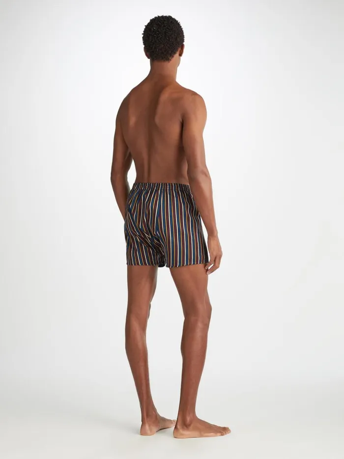 Men Classic Fit Boxers Wellington 57 Cotton Navy Derek Rose Classic Fit Boxer Shorts