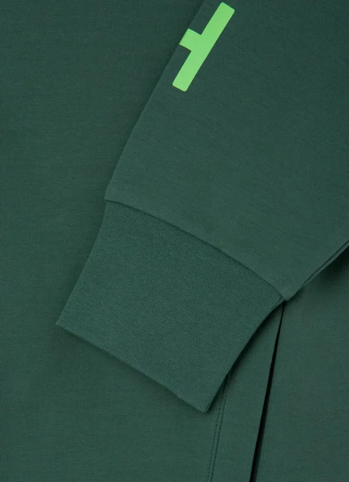 Men Classic Fit Full Zip Hoodie Greengrey Hackett London Sweatshirts