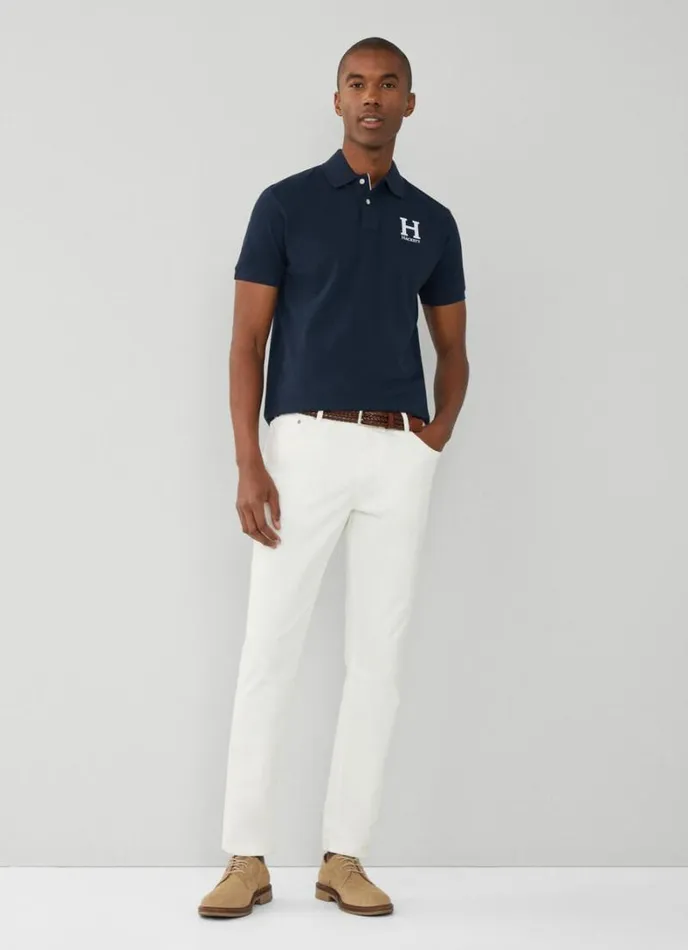 Men Classic Fit Heritage Piqu Polo Navy Hackett London Polo Shirts