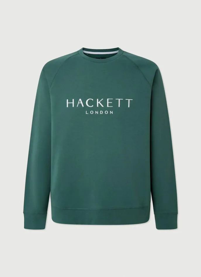 Men Classic Fit Heritage Sweatshirt Green Hackett London Sweatshirts