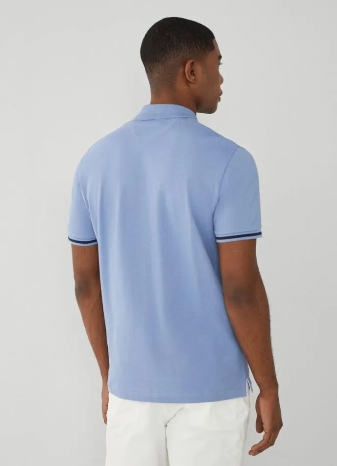 Men Classic Fit Piqu Heritage Polo Blue Hackett London Polo Shirts