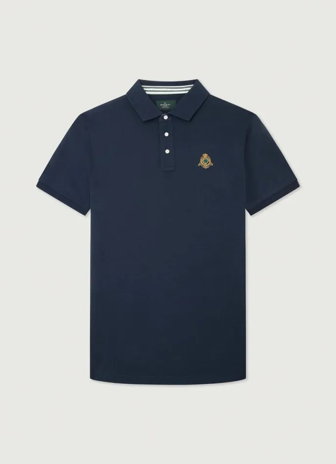 Men Classic Fit Piqu Heritage Polo Navy Hackett London Polo Shirts