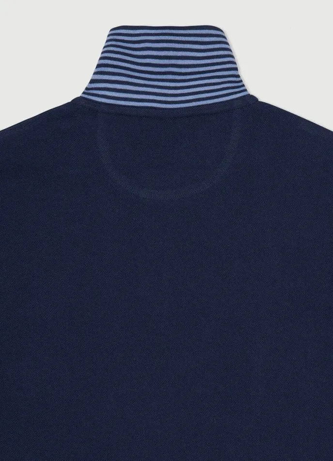 Men Classic Fit Piqu Heritage Polo Navy Hackett London Polo Shirts