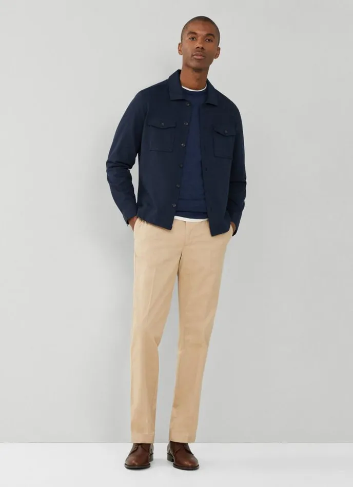 Men Classic Fit Sanderson Chinos Oat Hackett London Trousers and Chinos