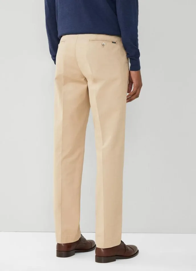Men Classic Fit Sanderson Chinos Oat Hackett London Trousers and Chinos