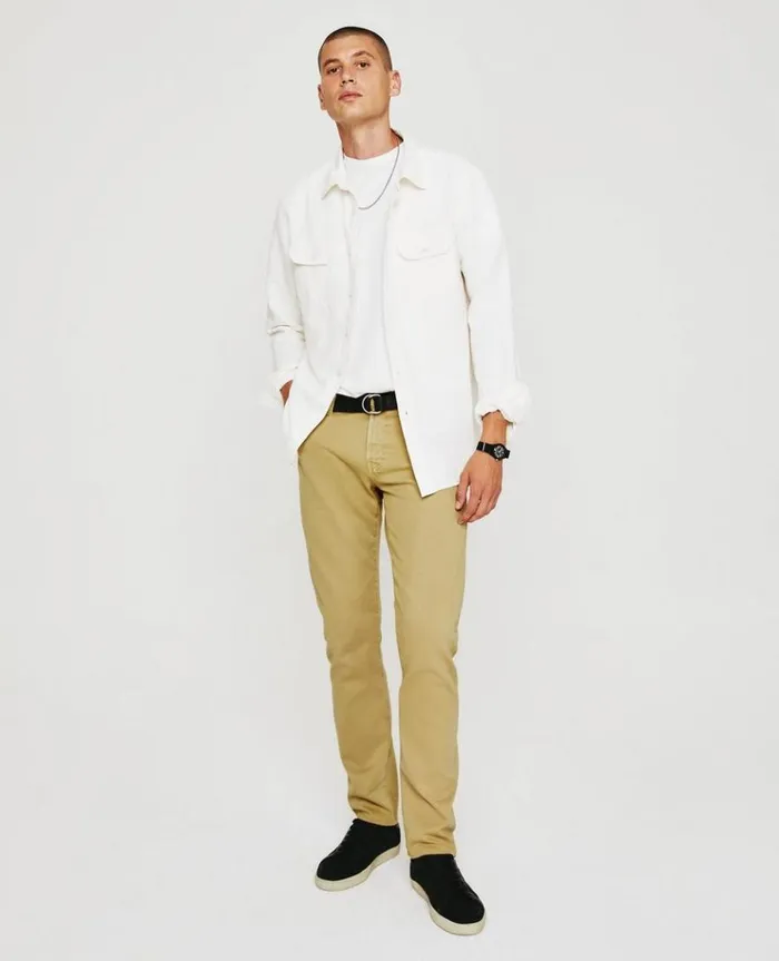 Men Denim AG Jeans Tellis 7 Years Sulfur Vintage Khaki