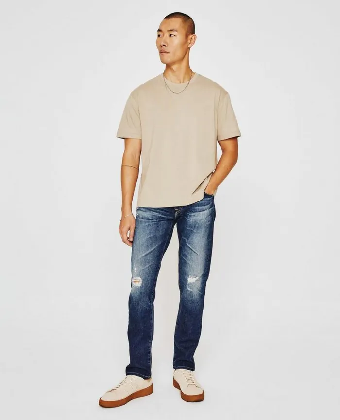 Men Denim AG Jeans Tellis 9 Years Solar Ray Destructed