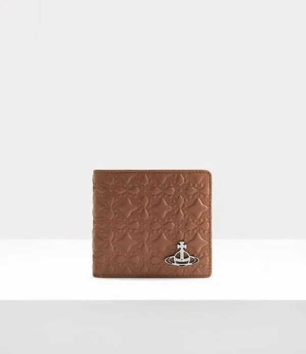 Men Embossed Man Billfold Tan Viviennewestwood Wallets