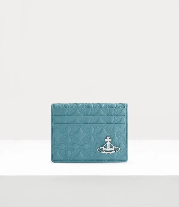 Men Embossed Man Card Holder Blue Viviennewestwood Wallets