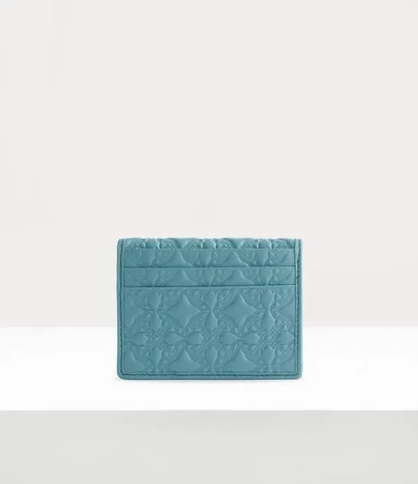 Men Embossed Man Card Holder Blue Viviennewestwood Wallets