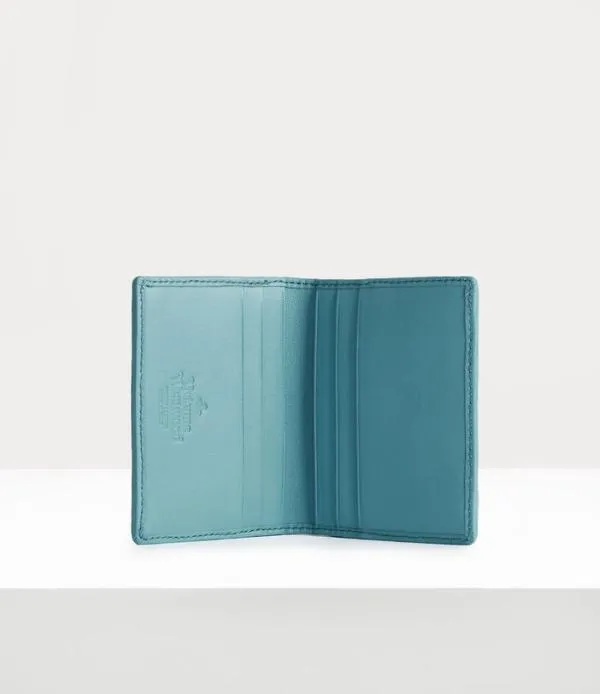 Men Embossed Man Card Holder Blue Viviennewestwood Wallets