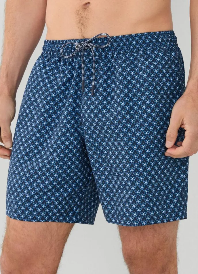 Men Floral Swim Shorts Navy Hackett London Swimwear