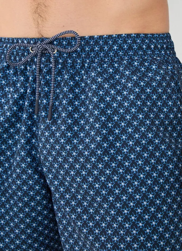 Men Floral Swim Shorts Navy Hackett London Swimwear