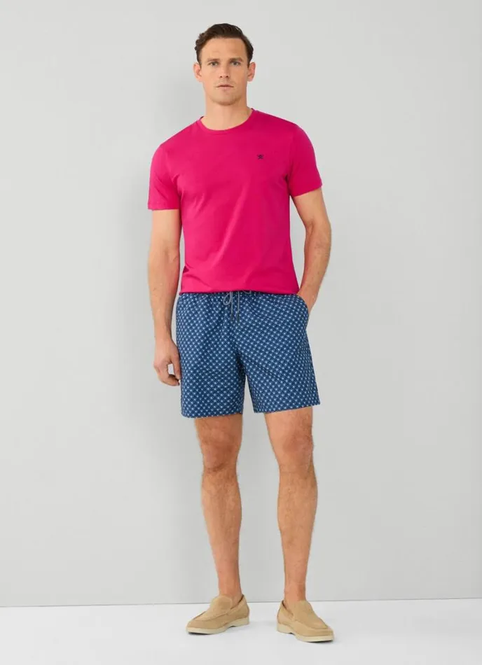Men Floral Swim Shorts Navy Hackett London Swimwear
