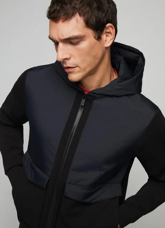 Men Hackett Sport Classic Fit Jacket Black Hackett London Sweatshirts