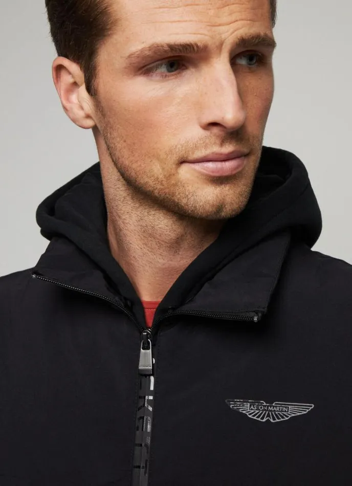 Men Hackett Sport Padded Gilet Black Hackett London Gilets