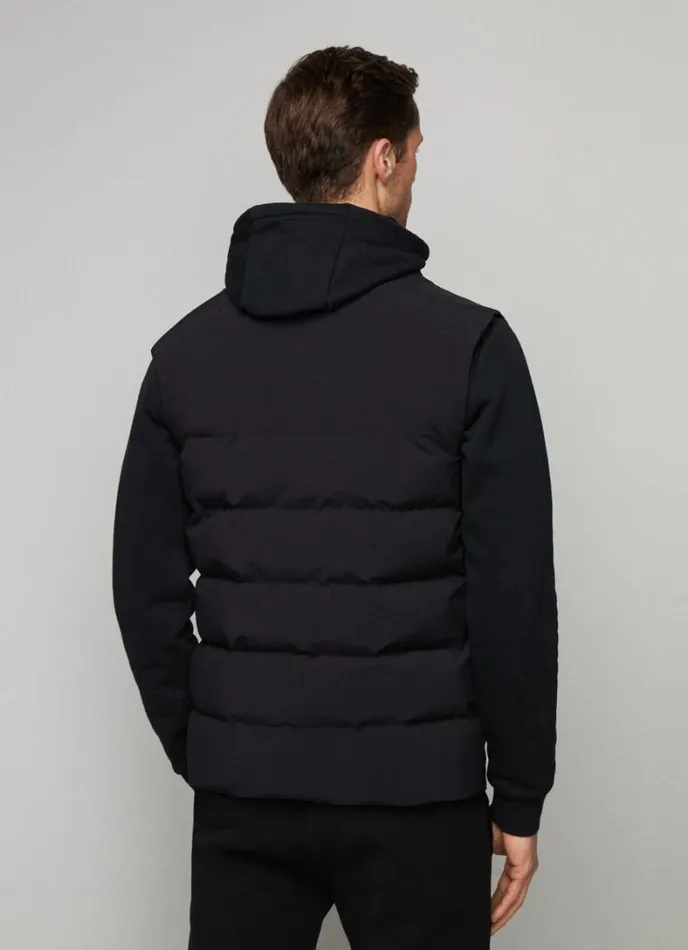 Men Hackett Sport Padded Gilet Black Hackett London Gilets