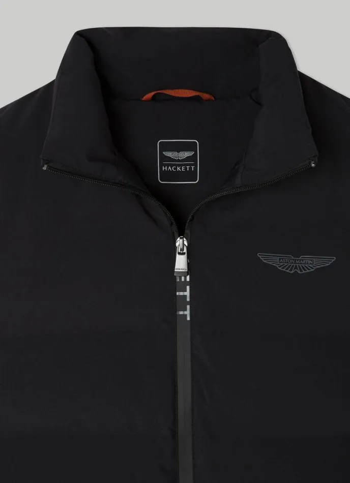 Men Hackett Sport Padded Gilet Black Hackett London Gilets