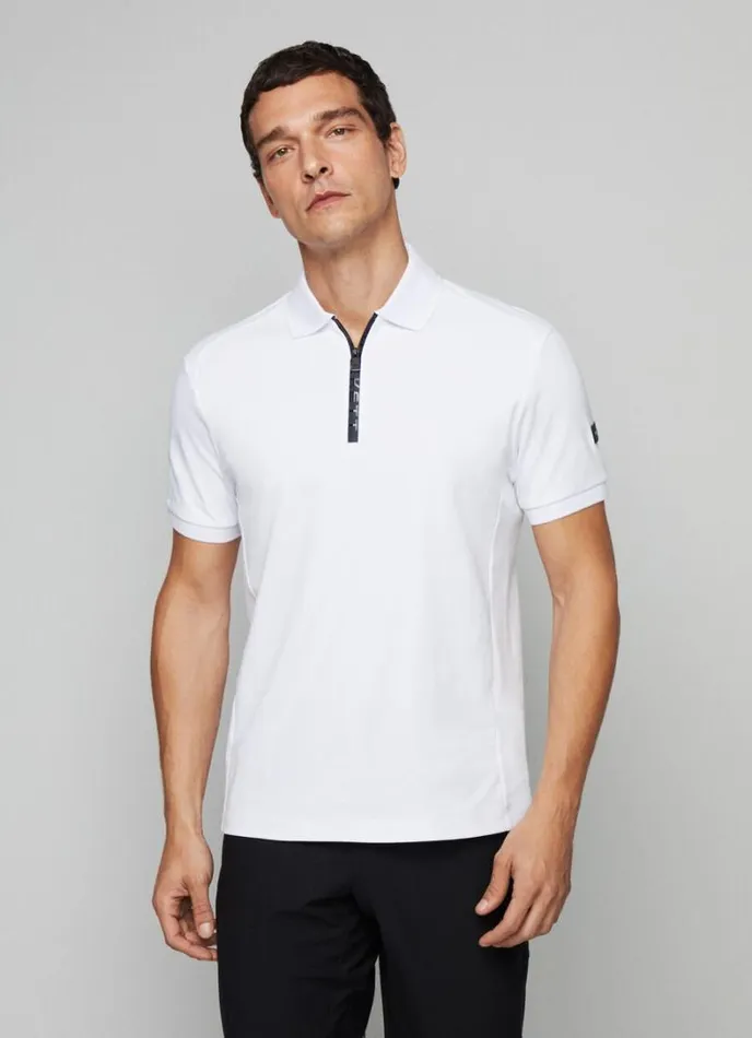 Men Hackett Sport Slim Fit Polo White Hackett London Polo Shirts