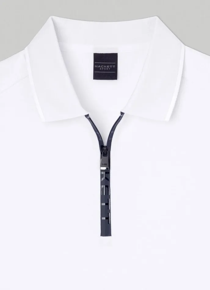 Men Hackett Sport Slim Fit Polo White Hackett London Polo Shirts