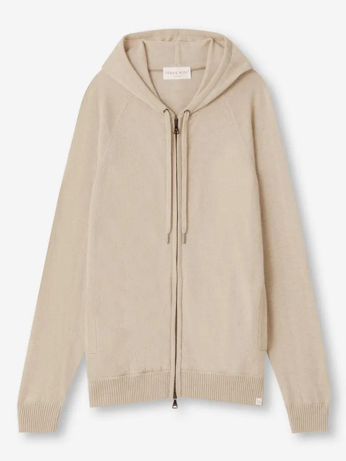 Men Hoodie Finley Cashmere Oat Derek Rose Hooded Tops