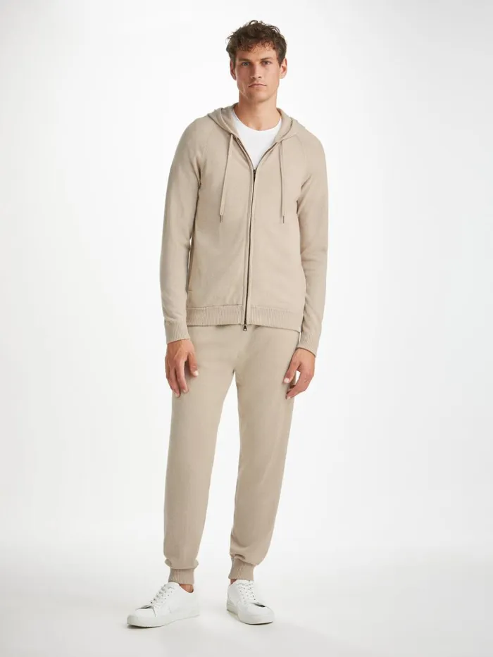 Men Hoodie Finley Cashmere Oat Derek Rose Hooded Tops