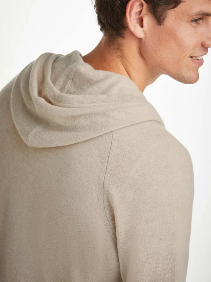 Men Hoodie Finley Cashmere Oat Derek Rose Hooded Tops
