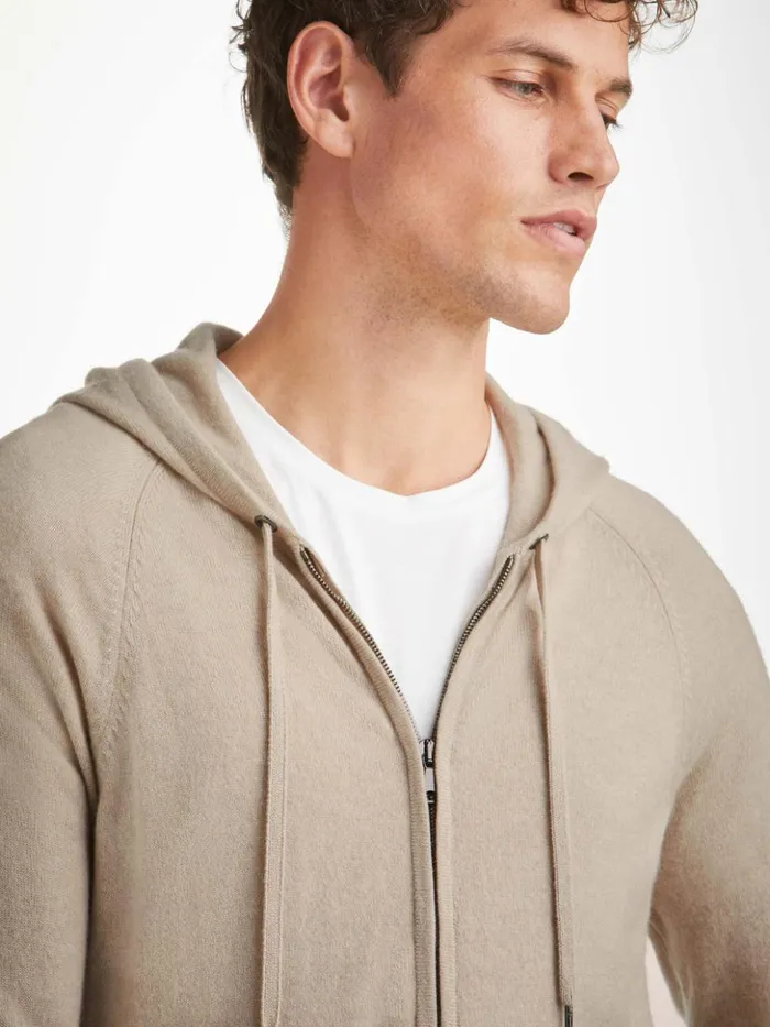 Men Hoodie Finley Cashmere Oat Derek Rose Hooded Tops