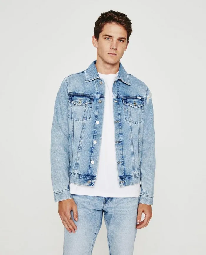 Men Jackets AG Jeans Dart Jacket 22 Years Tallahassee Destructe